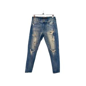 EXPRESS Distressed Mid Rise Denim Leggings 6R